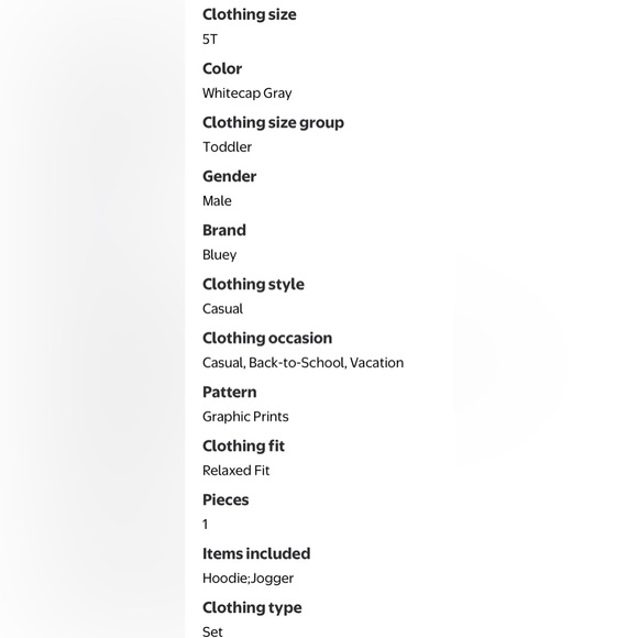 Bluey Toddler Boys 2PC Hoodie Jogger Set 5T Fleece Outfit Cartoon! NWT! - Picture 6 of 15